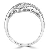 1 2/5 CTW Baguette Diamond Bypass Cocktail Ring in 18K White Gold (MD190283)