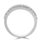 1/3 CTW Round Diamond Semi-Eternity Wedding Band Ring in 14K White Gold (MD200097)