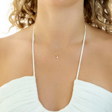 1/6 CT Round Diamond 4-Prong Solitaire Pendant Necklace in 14K Yellow Gold (MD200614)
