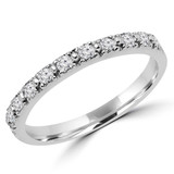 1/4 CTW Round Diamond Semi-Eternity Anniversary Wedding Band Ring in 14K White Gold (MD210341)