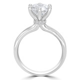 9/10 CTW Round Diamond 6-Prong Hidden Halo Solitaire with Accents Engagement Ring in 14K White Gold (MD210382)