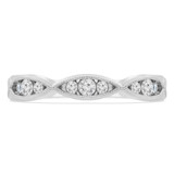 2/5 CTW Round Diamond Vintage Semi-Eternity Anniversary Wedding Band Ring in 14K White Gold (MD210397)
