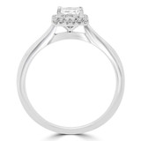 3/4 CTW Princess Diamond Princess Halo Engagement Ring in 14K White Gold (MD220101)