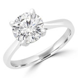 1 1/20 CT Round Diamond 4-Prong Solitaire Engagement Ring in 14K White Gold (MD220276)