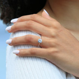 1 1/20 CT Round Diamond 4-Prong Solitaire Engagement Ring in 14K White Gold (MD220276)