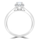 4/5 CTW Radiant Diamond Radiant Halo Engagement Ring in 14K White Gold (MD230007)