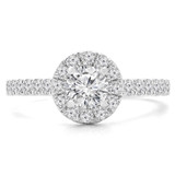 4/5 CTW Round Diamond Cathedral Halo Engagement Ring in 14K White Gold (MD230062)