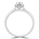 1/3 CTW Round Diamond Cushion Halo Engagement Ring in 14K White Gold (MD230094)