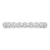 1 1/10 CTW Round Diamond Shared Prong 3/4 Way Semi-Eternity Anniversary Wedding Band Ring in 14K White Gold (MD230225)