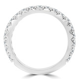 4/5 CTW Round Diamond 3/4 Way Shared-prong Semi-Eternity Anniversary Wedding Band Ring in 14K White Gold (MD230288)