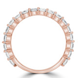 4/5 CTW Round Diamond 3/4 Way Shared-prong Semi-Eternity Anniversary Wedding Band Ring in 14K Rose Gold (MD230305)