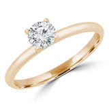 2/5 CT Round Diamond 4-Prong Solitaire Engagement Ring in 14K Yellow Gold (MD240048)