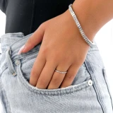 1/10 CTW Round Diamond Vintage Semi-Eternity Wedding Band Ring in 14K White Gold (MDR140066)