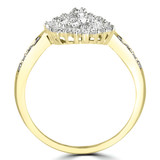 1/2 CTW Round Diamond Cluster Cocktail Ring in 14K Yellow Gold (MDR140084)
