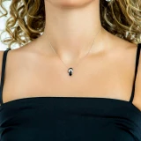 1/8 CTW Round Diamond Sandal Fancy Pendant Necklace in 14K White Gold (MDR140103)