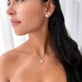 1/6 CTW Round Diamond Starfish Fancy Pendant Necklace in 14K White Gold (MDR140118)