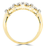 1/4 CTW Round Diamond Five-Row Cocktail Ring in 14K Yellow Gold (MDR140122)