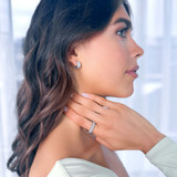 1 1/20 CTW Round Diamond Vintage Semi-Eternity Cocktail Ring in 14K White Gold (MDR140127)