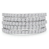 1 CTW Round Diamond Cocktail Ring in 14K White Gold (MDR150002)
