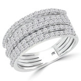 1 CTW Round Diamond Cocktail Ring in 14K White Gold (MDR150002)