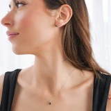 1/2 CT Round Black Diamond 6-Prong Solitaire Pendant Necklace in 10K White Gold (MDR160011)