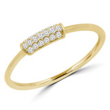 1/8 CTW Round Diamond Cocktail Ring in 14K Yellow Gold (MDR170047)