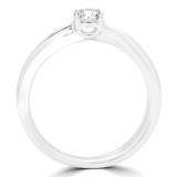1/4 CT Round Diamond Promise Solitaire Engagement Ring in 14K White Gold (MDR170048)
