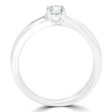 1/4 CT Round Diamond Promise Solitaire Engagement Ring in 14K White Gold (MDR170048)