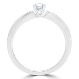 1/4 CT Round Diamond Promise Solitaire Engagement Ring in 14K White Gold (MDR170049)