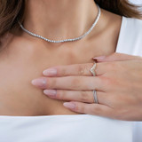 1/7 CTW Round Diamond Cocktail Ring in 14K Three-Tone Gold (MDR170074)