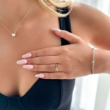 1/8 CTW Round Diamond Honeycomb Cocktail Ring in 14K Yellow Gold (MDR170075)