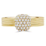1/4 CTW Round Diamond Cocktail Ring in 14K Yellow Gold (MDR170076)