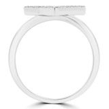 1/6 CTW Round Diamond Floral Cocktail Ring in 14K White Gold (MDR170087)