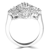 1 1/2 CTW Round Diamond Cocktail Ring in 14K White Gold (MDR170091)