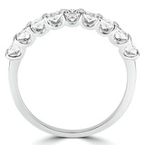 1 1/10 CTW Princess Diamond Bar Set Semi-Eternity Wedding Band Ring in 14K White Gold (MDR170107)