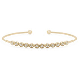 1/5 CTW Round Diamond Bangle Bracelet in 14K Yellow Gold (MDR170126)