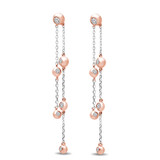 1/3 CTW Round Diamond Drop/Dangle Earrings in 14K Two-Tone Gold (MDR170150)