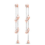 1/3 CTW Round Diamond Drop/Dangle Earrings in 14K Two-Tone Gold (MDR170150)