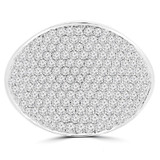 4 2/5 CTW Round Diamond Cocktail Ring in 14K White Gold (MDR170172)