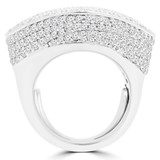 4 2/5 CTW Round Diamond Cocktail Ring in 14K White Gold (MDR170172)