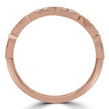 1/7 CTW Round Diamond Semi-Eternity Wedding Band Ring in 14K Rose Gold (MDR180040)