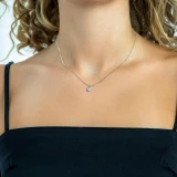 1/8 CTW Round Diamond Cluster Pendant Necklace in 14K White Gold (MDR190025)