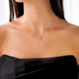 1/3 CTW Round Diamond Double Halo Cluster Heart Pendant Necklace in 14K Yellow Gold (MDR190039)