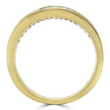 3/5 CTW Round Diamond Concave 5 Row Semi-Eternity Wedding Band Ring in 14K Yellow Gold (MDR190044)