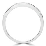 1/6 CTW Round Diamond Split Two-Row Semi-Eternity Wedding Band Ring in 14K White Gold (MDR190058)