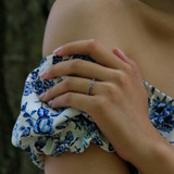 1/7 CTW Round Black Diamond Semi-Eternity Wedding Band Ring in 14K White Gold (MDR190064)