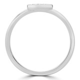 1/10 CTW Round Diamond Triangle Cluster Cocktail Ring in 14K White Gold (MDR190069)