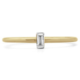 1/20 CT Baguette Diamond Promise Solitaire Engagement Ring in 14K Yellow Gold (MDR190080)