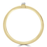 1/20 CT Baguette Diamond Promise Solitaire Engagement Ring in 14K Yellow Gold (MDR190080)