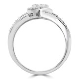 1/2 CTW Round Diamond Cocktail Ring in 14K White Gold (MDR190085)